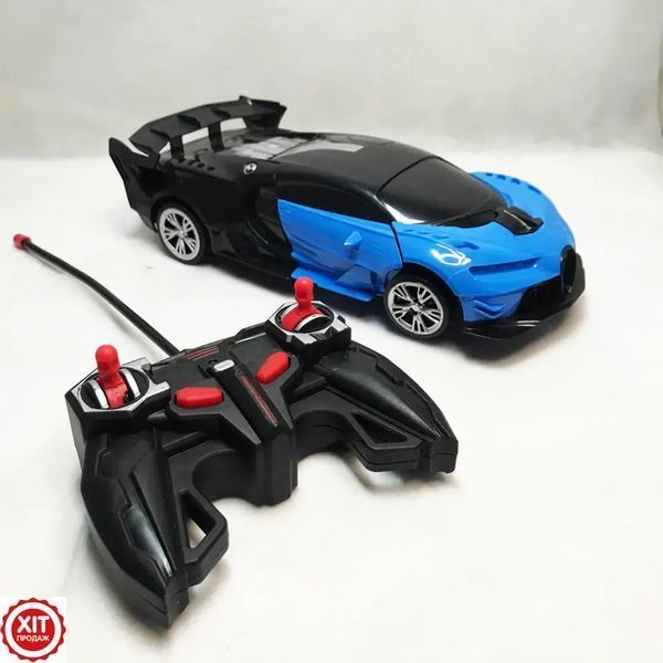 Радіокерована Машинка-Трансформер Bugatti Robot Car Size 18 СИНЯ / Трансформер з пультом та акумулятором 02345617110 фото