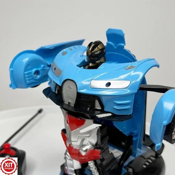 Радіокерована Машинка-Трансформер Bugatti Robot Car Size 18 СИНЯ / Трансформер з пультом та акумулятором 02345617110 фото