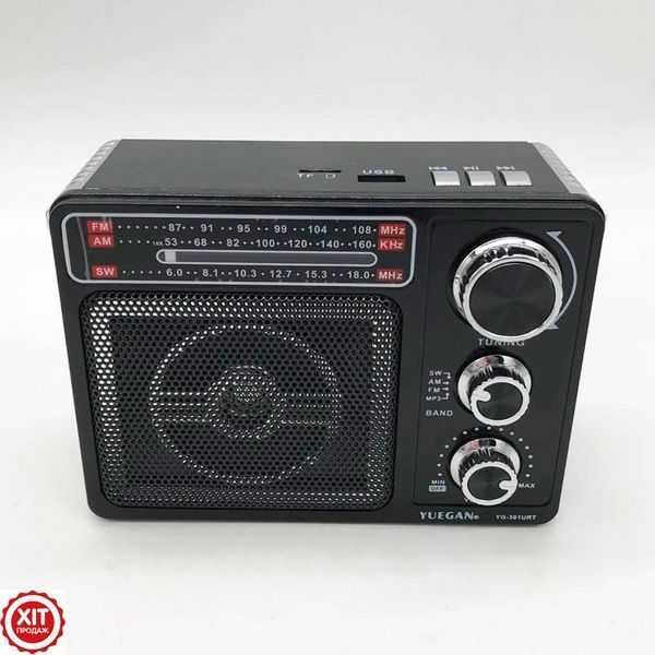 УЦІНКА! Портативне FM радіо + LED ліхтарик UG-301URT / Переносний радіоприймач - колонка  23457411600002 фото