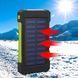Повербанк на сонячній батареї 20000mAh + ліхтарик, KL110 / Портативний PowerBank / Зовнішній акумулятор / УМБ 0234570412 фото 3