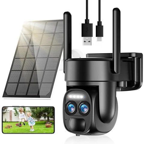 Камера відеонагляду із сонячною панеллю 4G, 1080P, SZSINOCAM QG6 / Вулична камера з датчиком руху 0234581916 фото