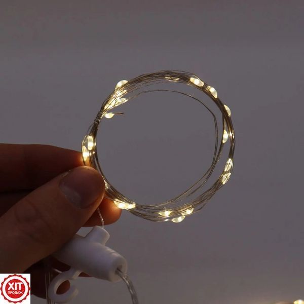 Гірлянда-штора Роса з гачками та пультом, від USB, 3&times;2м, 300LED, Теплий білий / Світлодіодна гірлянда 023457585601 фото