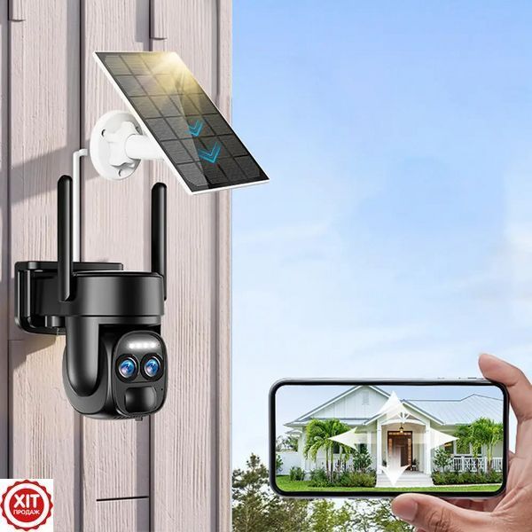 Камера відеонагляду із сонячною панеллю 4G, 1080P, SZSINOCAM QG6 / Вулична камера з датчиком руху 0234581916 фото