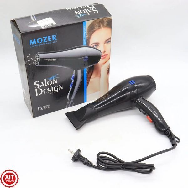 Фен для волосся Mozer MZ-5933, 5000 Вт / Професійний фен для укладання волосся з насадкою  0234565717 фото