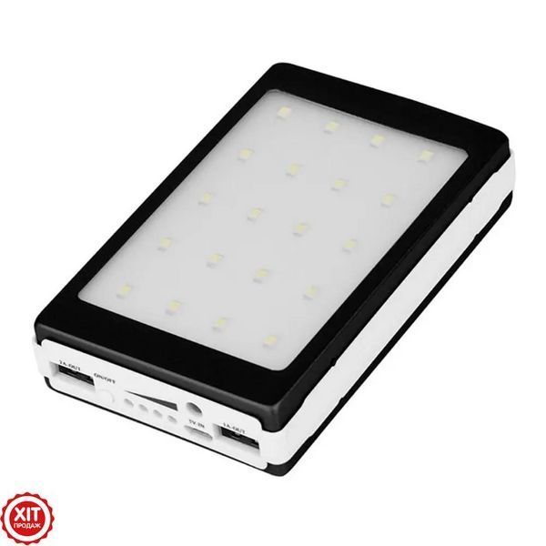 Павербанк із сонячною батареєю 20000mah + Подарунок USB DC кабель / Power Bank з ліхтариком / Портативна зарядка 0234564643 фото