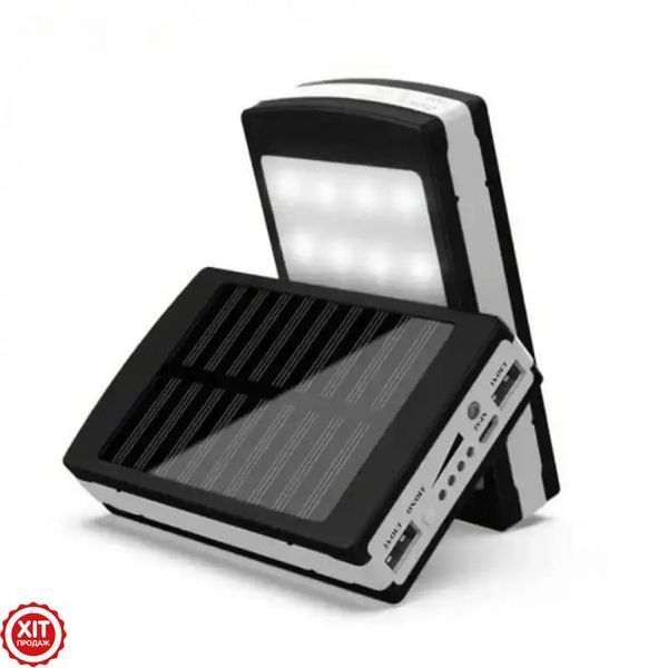 Павербанк із сонячною батареєю 20000mah + Подарунок USB DC кабель / Power Bank з ліхтариком / Портативна зарядка 0234564643 фото