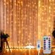 Гірлянда-штора Роса з гачками та пультом, від USB, 3&times;2м, 300LED, Теплий білий / Світлодіодна гірлянда 023457585601 фото 1