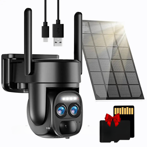 Камера 4G із сонячною панеллю SZSINOCAM QG6 + Подарунок Карта пам'яті 64GB / Камера з датчиком руху 1080P  0234581916 фото