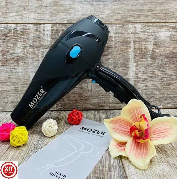 Професійний фен для волосся 6000 Вт, 2 насадки, Mozer MZ 3100 / Фен для сушіння волосся   0123464622 фото