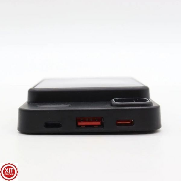 Зовнішній акумулятор 10000 mAh, MagSafe, Type-c, Чорний / Магнітний повербанк для айфону / Павербанк  0234575398 фото