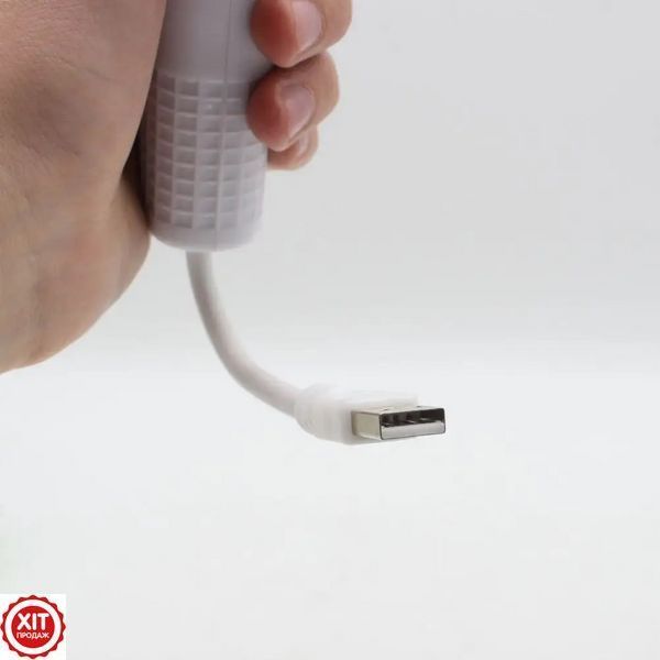 Електрична мухобійка ракетка (17&times;9,7см), від USB, Білий / Електромухобійка / Пастка для комарів  023457807901 фото