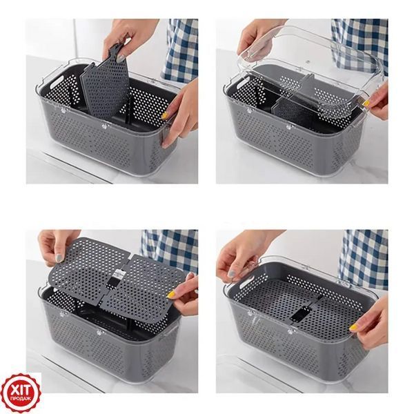 Овочерізка 18в1 MA-8 + Подарунок Складаний кошик-дошка 3в1 Chopping Board / Механічна овочерізка   0234567620 фото