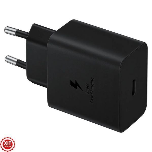 Адаптер USB з кабелем USB-TYPE C 45W Black Edition / Зарядка для телефона / Адаптер зі швидкою зарядкою  0234577344 фото