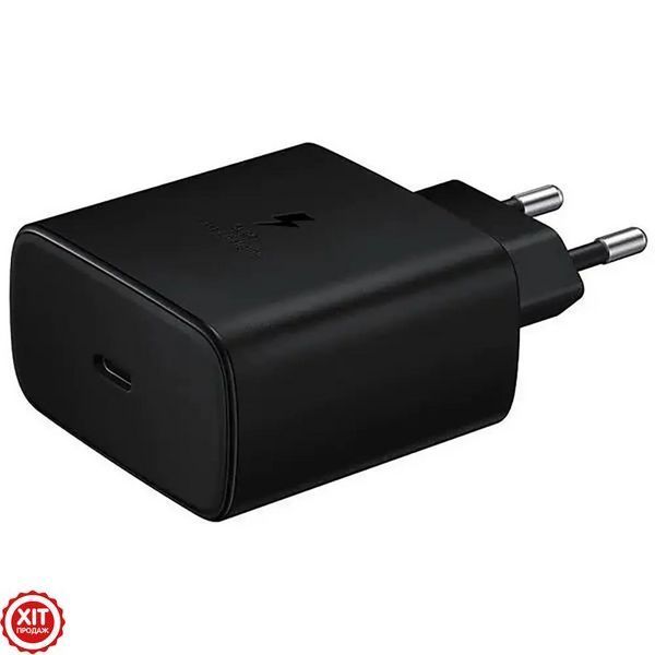 Адаптер USB з кабелем USB-TYPE C 45W Black Edition / Зарядка для телефона / Адаптер зі швидкою зарядкою  0234577344 фото