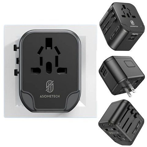 Мережевий зарядний пристрій 40Вт(2&times;USB + 2&times;Type-C), Asomtech / Мережевий адаптер / Перехідник з розетки на USB  0234571780 фото