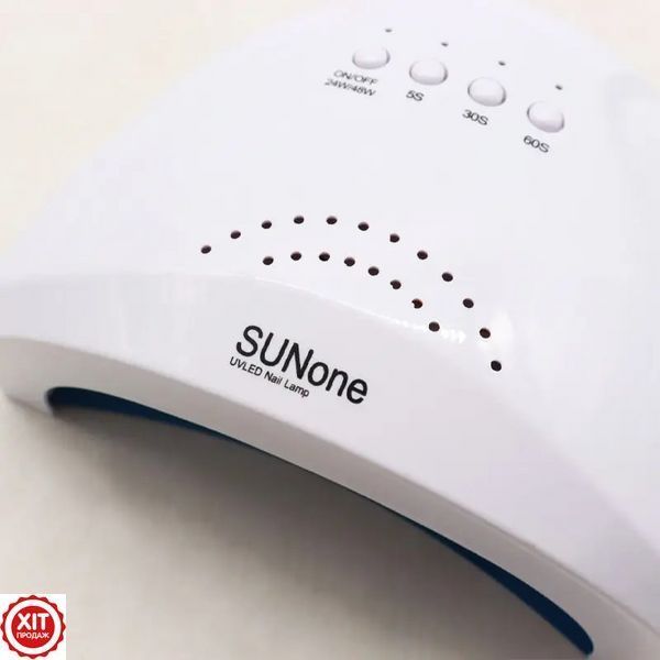 Лампа для манікюру 48W SUN ONE WHITE / Ультрафіолетова LED+UV лампа для сушіння гель-лаку 0234562484 фото