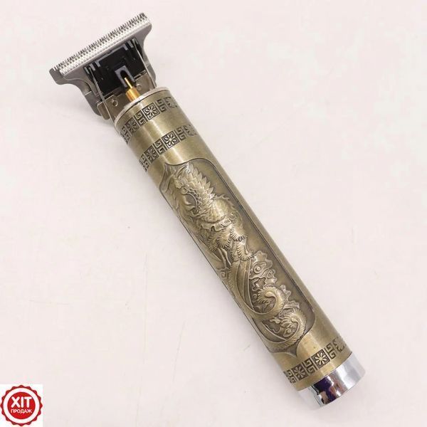 Машинка для стрижки волосся, вусів та бороди, VINTAGE T9 / Акумуляторний триммер для волосся / Машинка для окантування 012346094301 фото