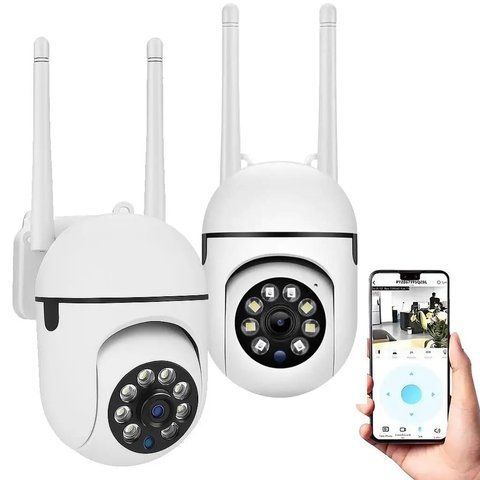 Набір 2шт WIFI камера відеоспостереження 2MP, NJ PRO / Вулична камера з датчиком руху / IP камера  0234568898 фото