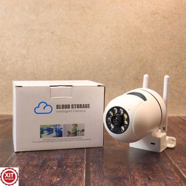 Набір 2шт WIFI камера відеоспостереження 2MP, NJ PRO / Вулична камера з датчиком руху / IP камера  0234568898 фото