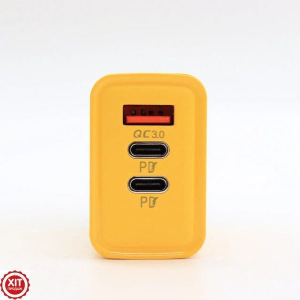 Адаптер для заряджання 65W, 1xUSB 2хType-C / Блочок для зарядки / Мережевий зарядний пристрій / Зарядка / СЗУ  0234575340 фото
