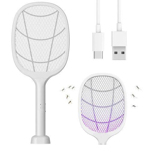 Електрична мухобійка-пастка для комарів, з USB / Акумуляторна ракетка для мух / Електромухобійка  0234578496 фото