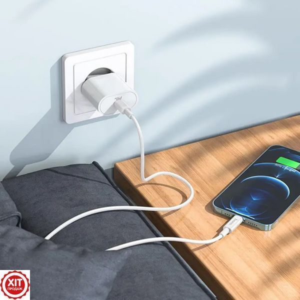 Зарядний пристрій 35W + кабель 1м (USB-C to USB-C) / Зарядка для телефону / Блок із швидкою зарядкою   0234579130 фото