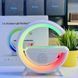 Нічний RGB світильник з бездротовою зарядкою для телефону, Білий / Портативна колонка нічник з Bluetooth  0234571202 фото 10