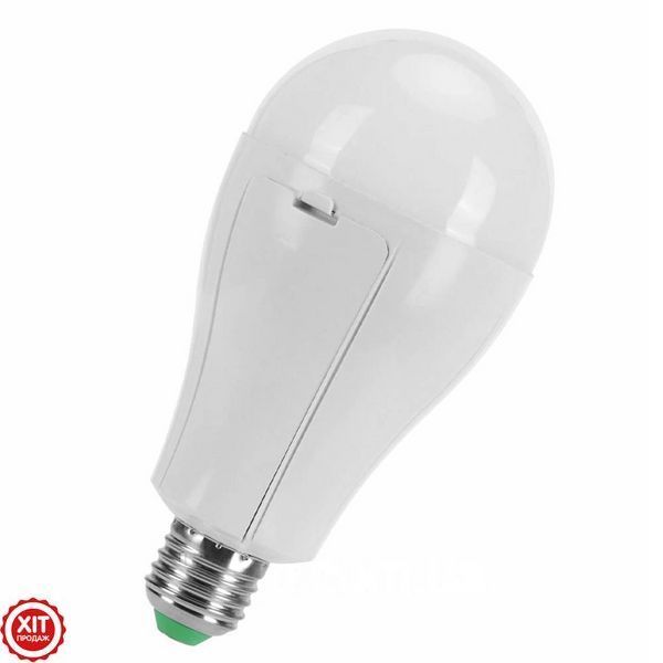 Аварійна лампочка 20W + 2 акумулятора 18650, E27, Ziarmal ZR-777 / Акумуляторна LED лампочка / Автономна лампа світлодіодна  0234584683 фото