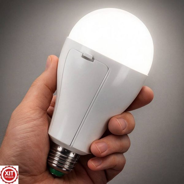 Аварійна лампочка 20W + 2 акумулятора 18650, E27, Ziarmal ZR-777 / Акумуляторна LED лампочка / Автономна лампа світлодіодна  0234584683 фото