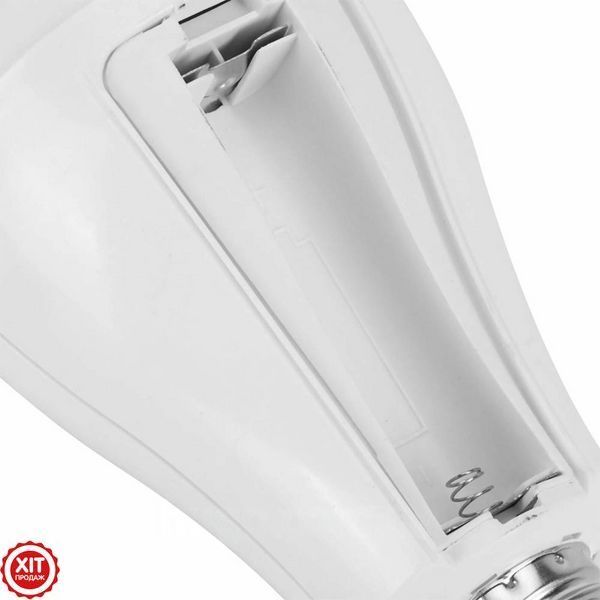 Аварійна лампочка 20W + 2 акумулятора 18650, E27, Ziarmal ZR-777 / Акумуляторна LED лампочка / Автономна лампа світлодіодна  0234584683 фото