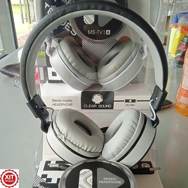 Бездротові навушники з кабелем AUX, від USB, MS TV-1A / Bluetooth навушники / Накладні навушники  0234577787 фото