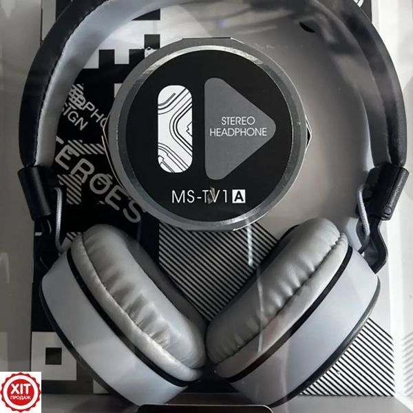Бездротові навушники з кабелем AUX, від USB, MS TV-1A / Bluetooth навушники / Накладні навушники  0234577787 фото