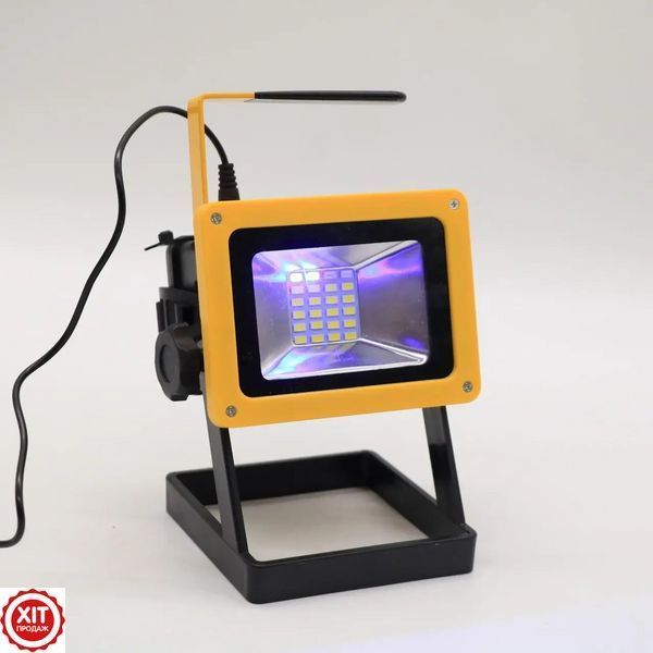 Акумуляторний прожектор з 3 акумуляторами (30W, 24LED) D15 / Світлодіодний переносний ліхтар  0234565406 фото