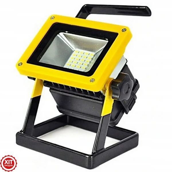 Акумуляторний прожектор з 3 акумуляторами (30W, 24LED) D15 / Світлодіодний переносний ліхтар  0234565406 фото