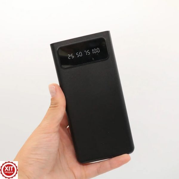 Повербанк з ліхтариком + 4 кабелі, 30000 mAh, 2хUSB, Smart Safe / Портативний зарядний пристрій / Power Bank   0234571585 фото