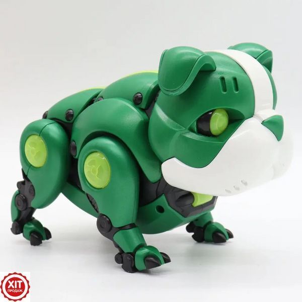 Інтерактивна іграшка собака Бульдог, на батарейках, 13 см, Mecha Dog R11, Зелений / Танцююча іграшка собака робот  023457493501 &laquo;pr-aps&raquo; фото