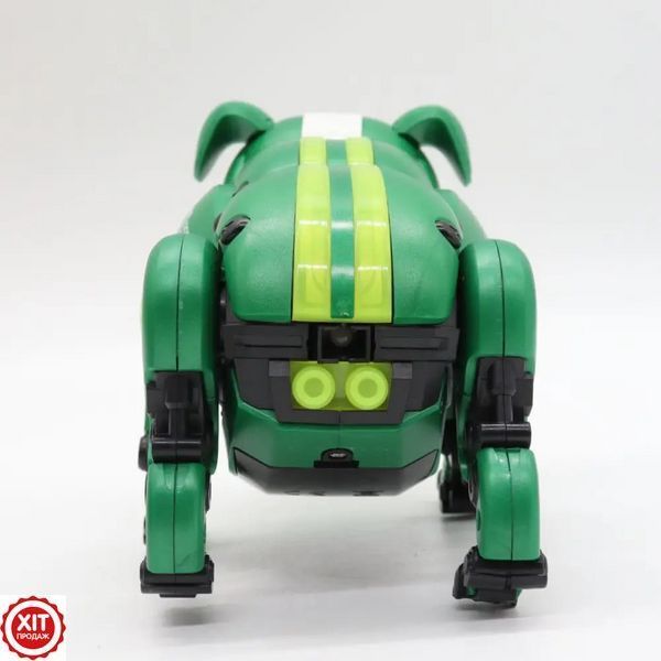 Інтерактивна іграшка собака Бульдог, на батарейках, 13 см, Mecha Dog R11, Зелений / Танцююча іграшка собака робот  023457493501 &laquo;pr-aps&raquo; фото
