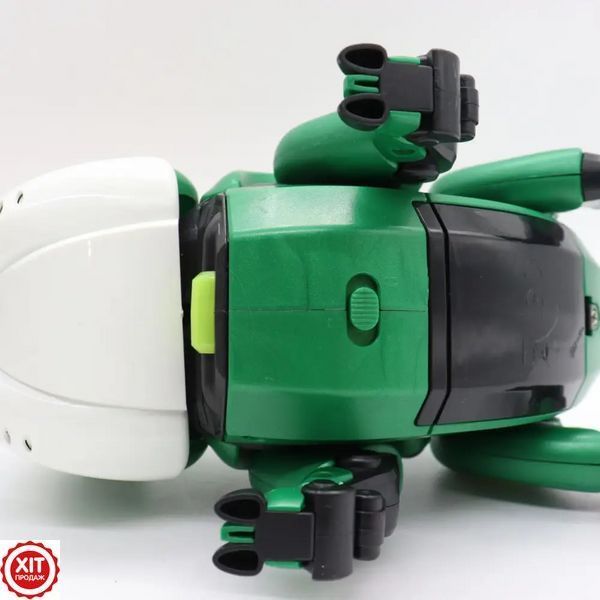 Інтерактивна іграшка собака Бульдог, на батарейках, 13 см, Mecha Dog R11, Зелений / Танцююча іграшка собака робот  023457493501 &laquo;pr-aps&raquo; фото