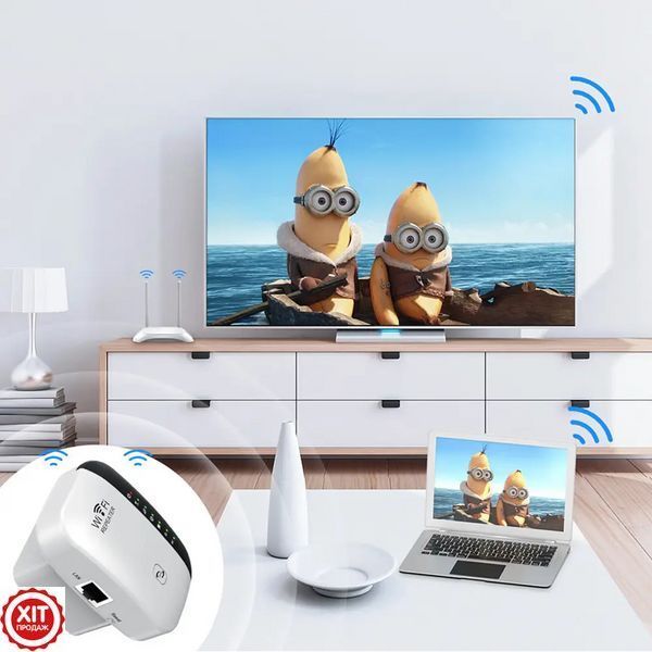 Підсилювач WiFi до 300 Мбіт/с, 2,4G, від мережі, МТ02 / WiFi репітер / Ретранслятор вайфая / Підсилювач вай фай 0234570644 фото