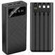 Повербанк з ліхтариком + 4 кабелі, 30000 mAh, 2хUSB, Smart Safe / Портативний зарядний пристрій / Power Bank   0234571585 фото 1