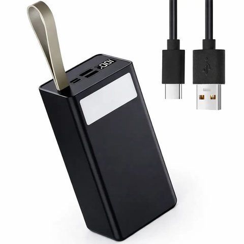 Повербанк 80000mAh, 22,5W, 2xUSB, Awei J86, Чорний / Повербанк з ліхтариком / Power Bank / Павербанк / Зовнішній акумулятор 0234591675 фото