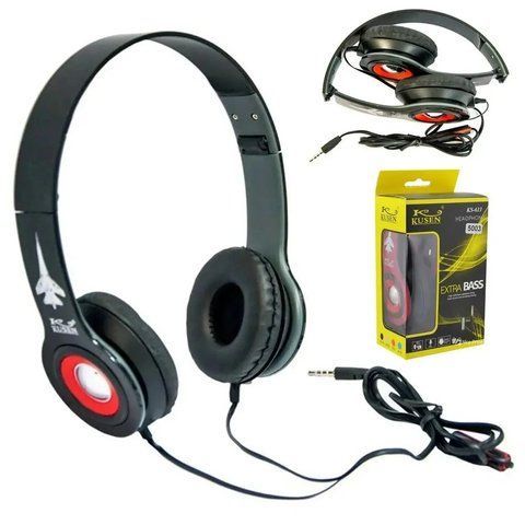 Навушники MDR KS-611, з мікрофоном, Чорні / Накладні навушники для комп'ютера / Ігрові навушники  0234565666 фото