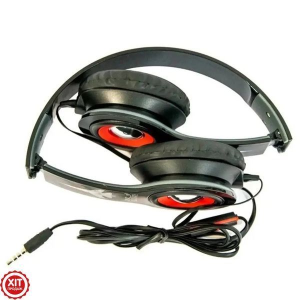 Навушники MDR KS-611, з мікрофоном, Чорні / Накладні навушники для комп'ютера / Ігрові навушники  0234565666 фото