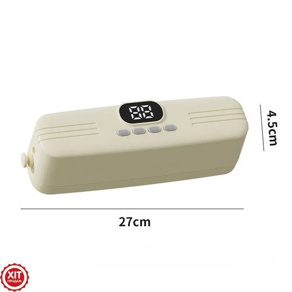 Вакууматор для продуктів + пакети, з USB, 60 КПа / Вакуумний пакувальник / Акумуляторний вакууматор для їжі  0234585345 фото