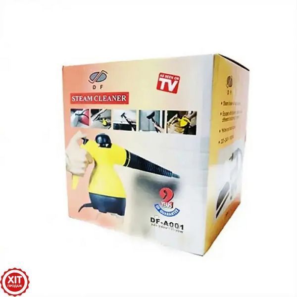 Ручний пароочисник 350мл, 1000W + 8 насадок, Steam Cleaner DF-A001 / Відпарювач з функцією пароочисника / Парогенератор 0234560632 фото