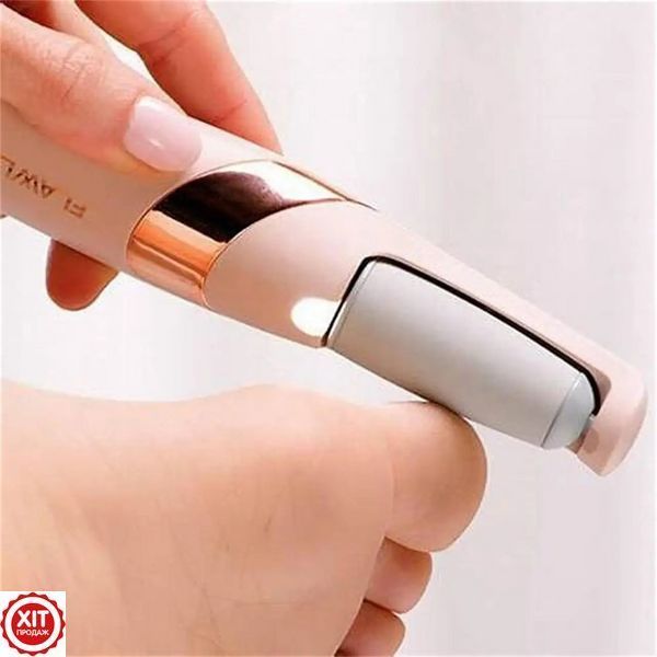 Електрична пемза для ніг з 2 насадками Flawless Pedi, USB / Апарат для педикюру / Пилка для ніг 0234569263 фото