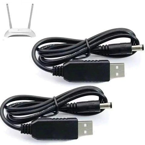 Набір 2шт USB DC кабель живлення 5-12V для роутера та абонентського терміналу / Шнур для Wifi роутера   0234563898 фото