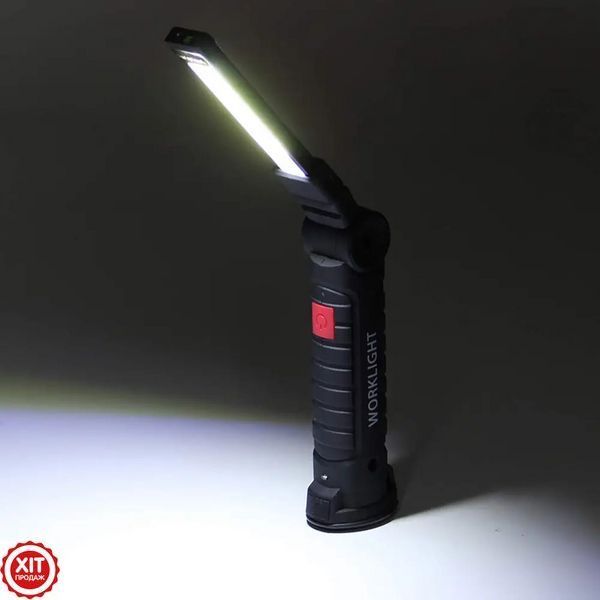 Акумуляторний ліхтарик на магніті, від USB WORKLIGHT-W51-SMD + COB / Кемпінговий ліхтар / Підвісний ліхтарик для СТО / Ручний  0234567680 фото