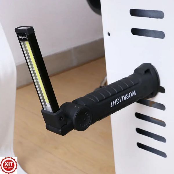 Акумуляторний ліхтарик на магніті, від USB WORKLIGHT-W51-SMD + COB / Кемпінговий ліхтар / Підвісний ліхтарик для СТО / Ручний  0234567680 фото