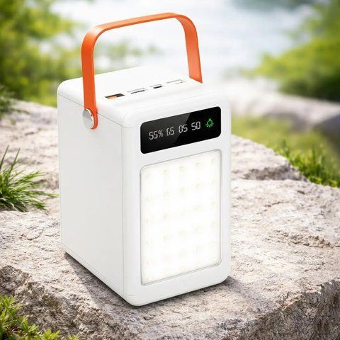 Корпус повербанка 35х18650, 22,5W, (USB Type-C Lightning) з ліхтариком S35, Білий / Бокс для Power Bank  0234592315 фото